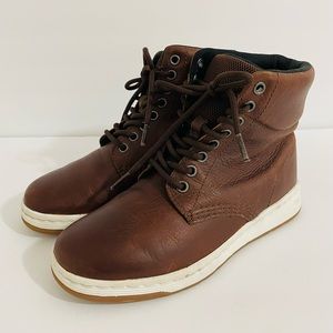 Dr. Martens Men's Doc Rigal Cordura Boots US Sz 6 Brown Leather Lace-Up Air Wair